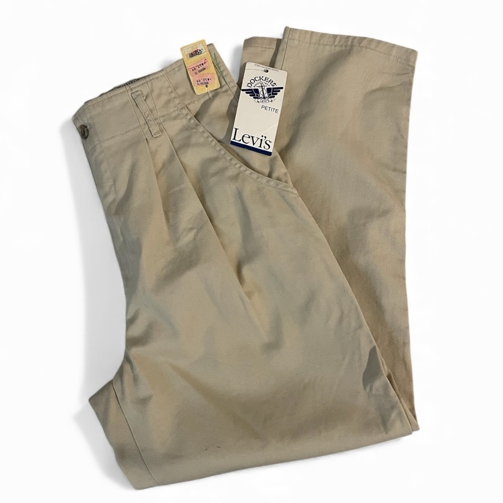 NWT Vintage 90s Levi’s X Docker Mom Pants Beige High Waist